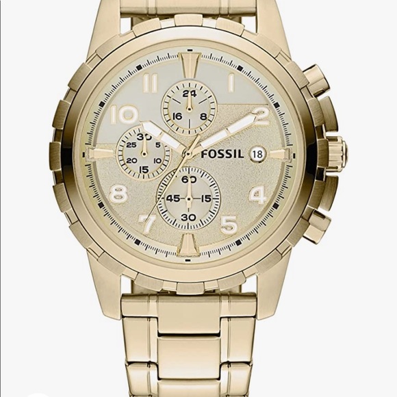 Gold dean Fossil unisex with box